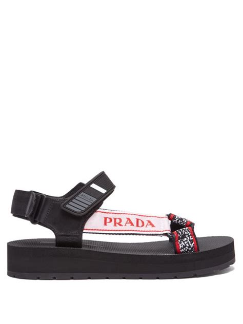 prada multi-strap rubber sandals